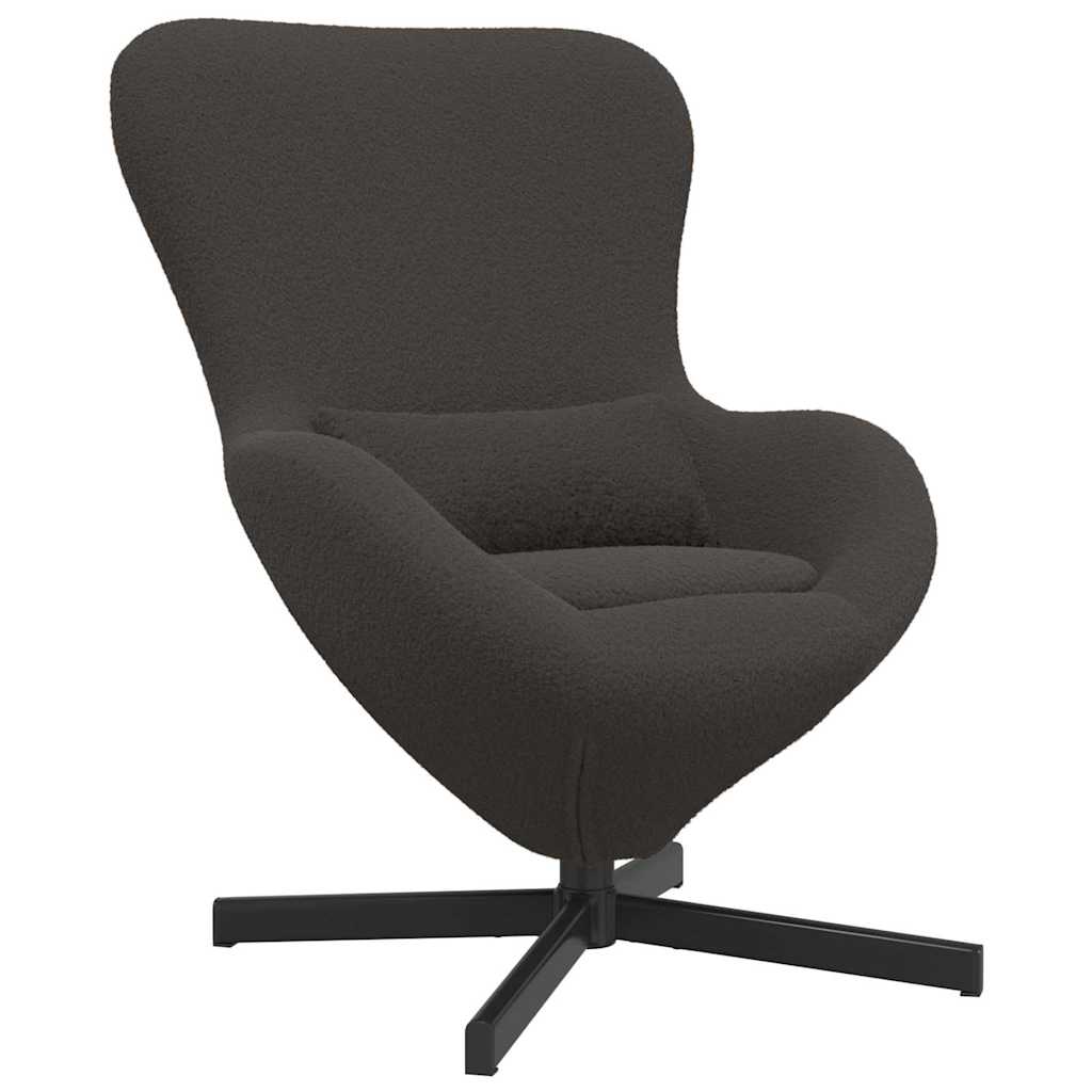 Poltrona uovo Grigio scuro 63 x 73 x 90 cm Tessuto | homemem39