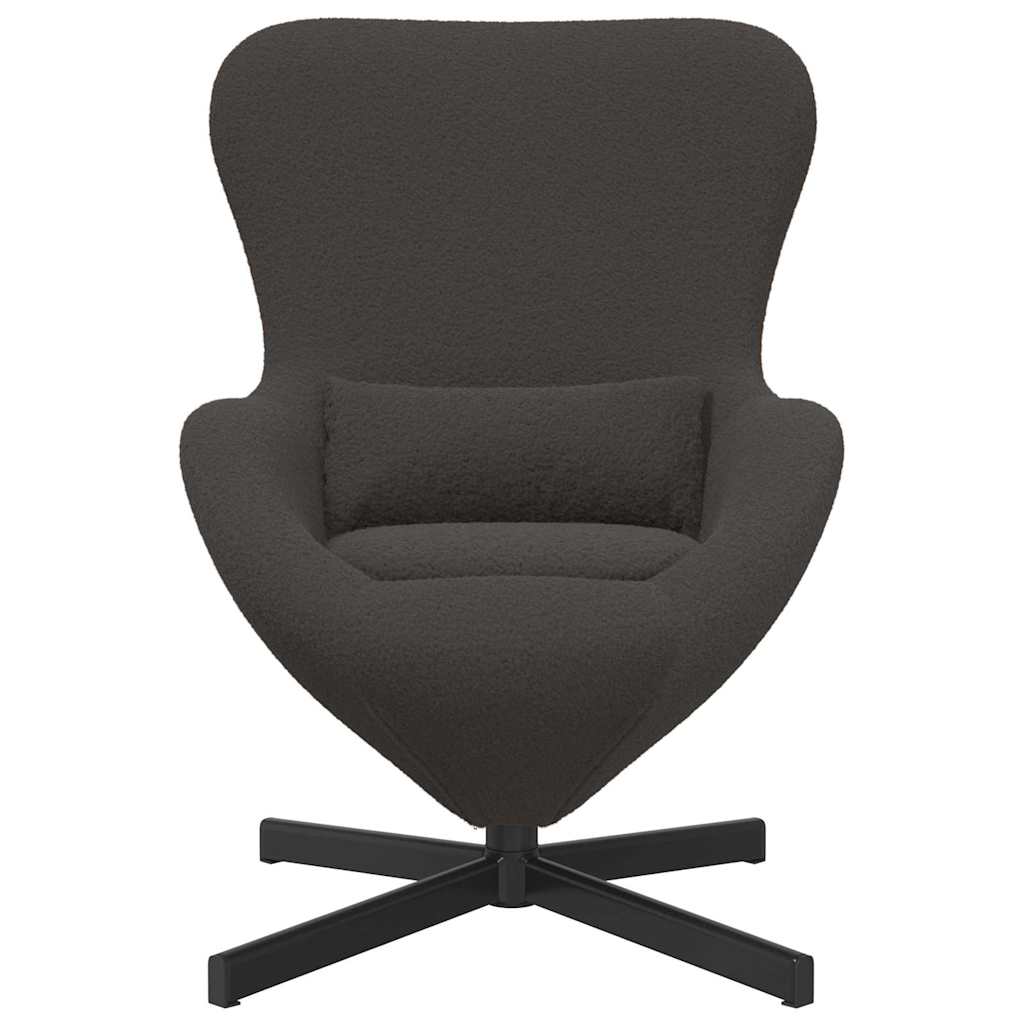 Poltrona uovo Grigio scuro 63 x 73 x 90 cm Tessuto | homemem39