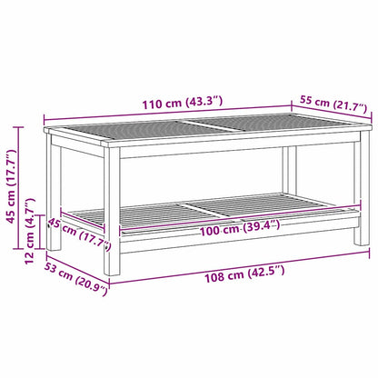 Tavolo laterale Olio Naturale 110 x 55 x 45 cm | homemem39