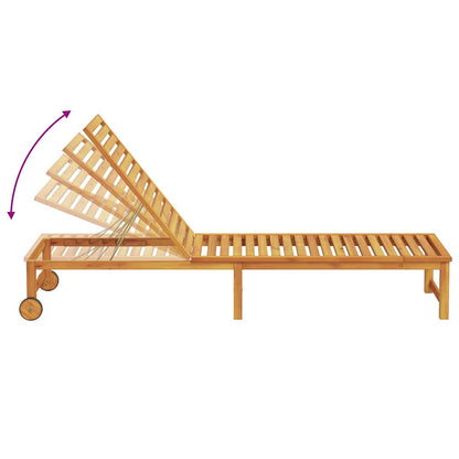 Lettino da sole Marrone 202 x 53 x 89 cm