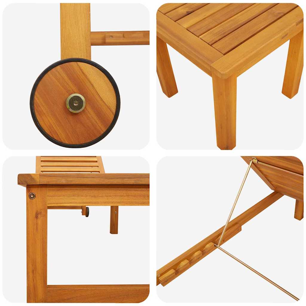 Lettino da sole Marrone 202 x 53 x 89 cm