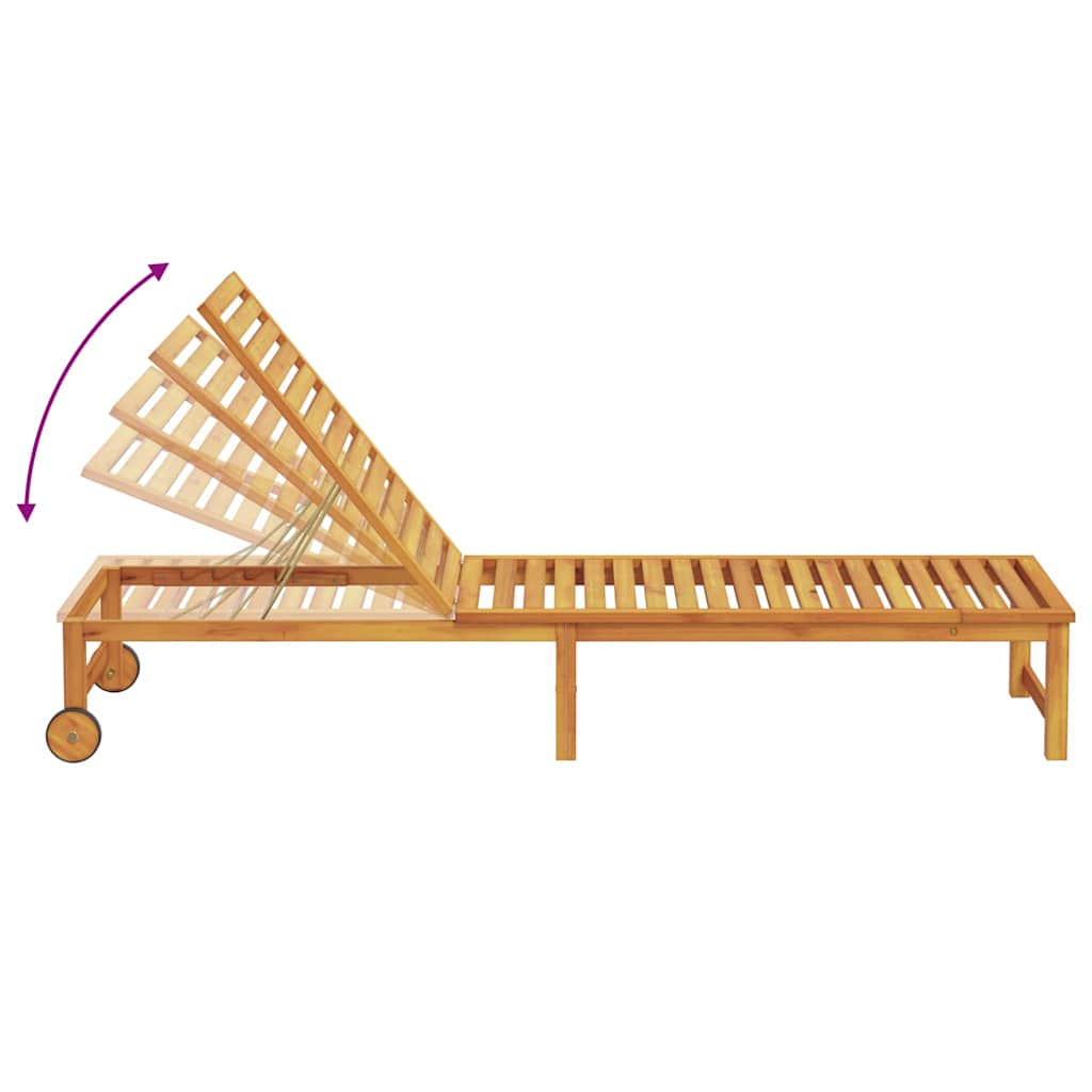 Lettino da sole Marrone 202 x 53 x 89 cm