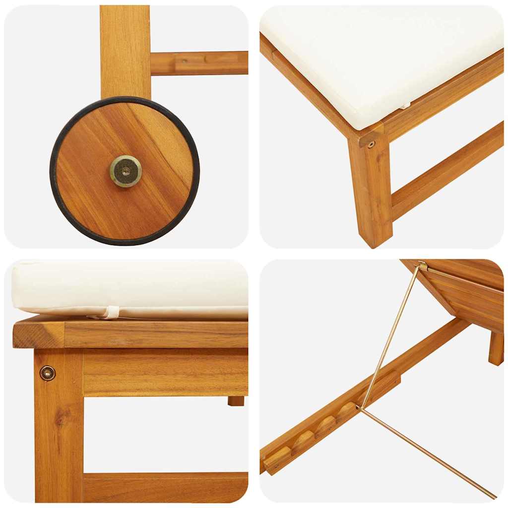 Lettino da sole Marrone 202 x 53 x 89 cm