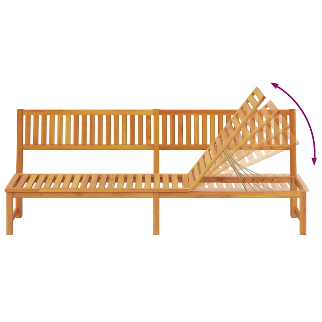 Lettino da sole Marrone 200 x 57 x 75cm
