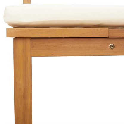 Lettino da sole con cuscino Marrone 200 x 57 x 75cm