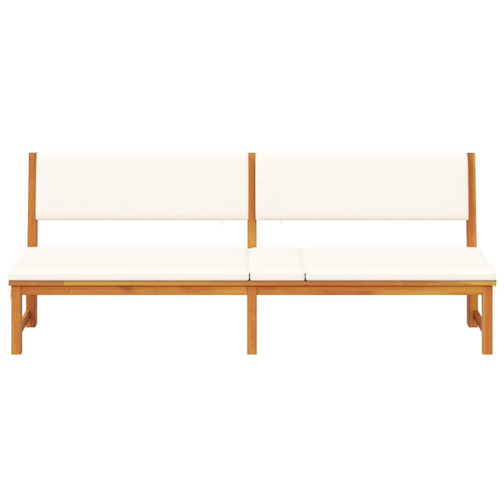 Lettino da sole con cuscino Marrone 200 x 57 x 75cm