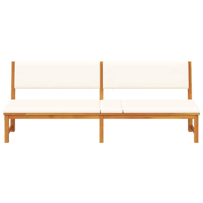 Lettino da sole con cuscino Marrone 200 x 57 x 75cm