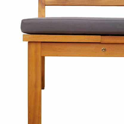 Lettino da sole con cuscino Marrone 200 x 57 x 75cm