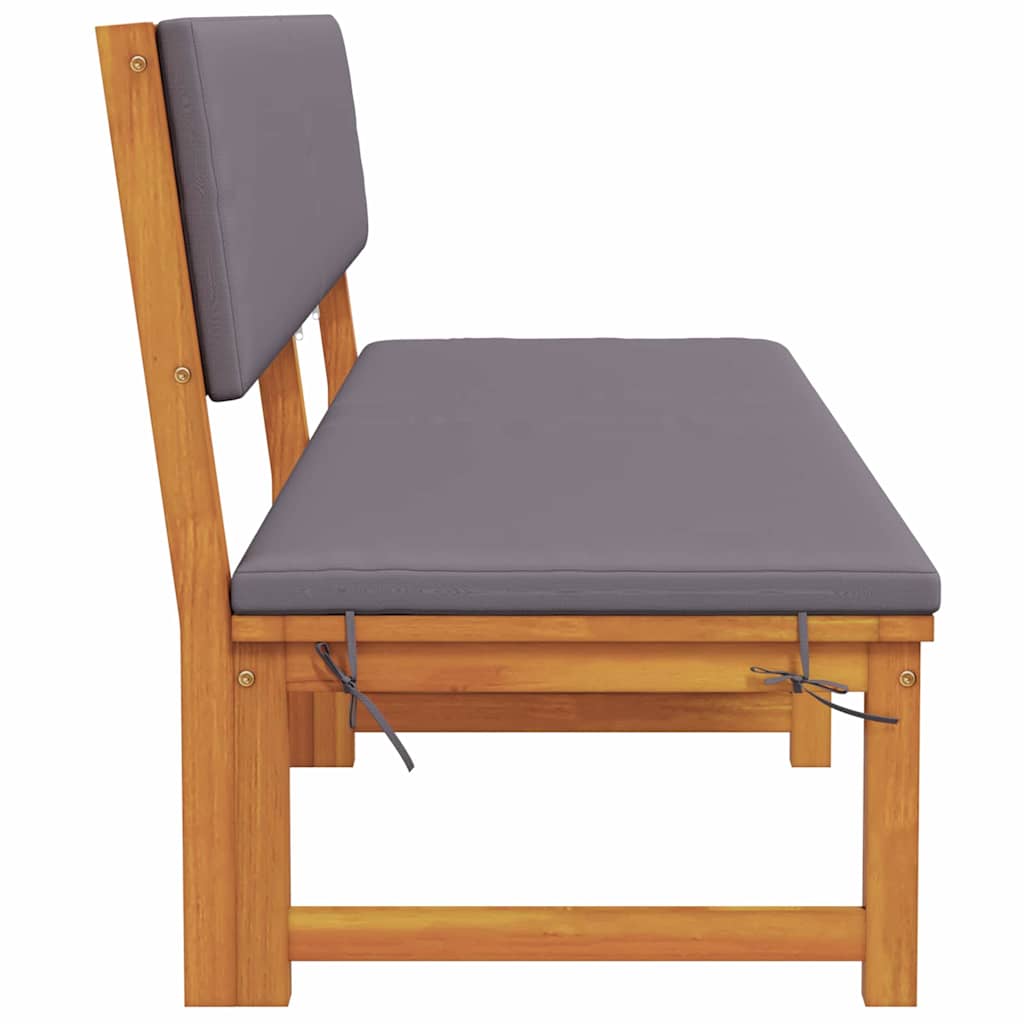 Lettino da sole con cuscino Marrone 200 x 57 x 75cm