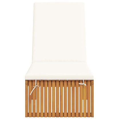 Lettino da sole con cuscino Marrone 55 x 200 x 94cm