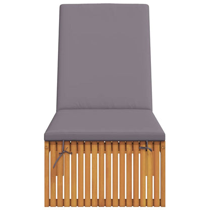 Lettino da sole con cuscino Marrone 55 x 200 x 94cm