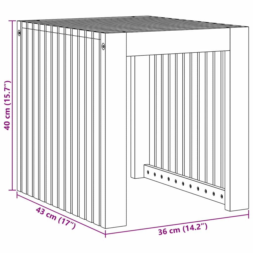 Tavolo laterale Marrone 43 x 36 x 40 cm Legno di teak solido