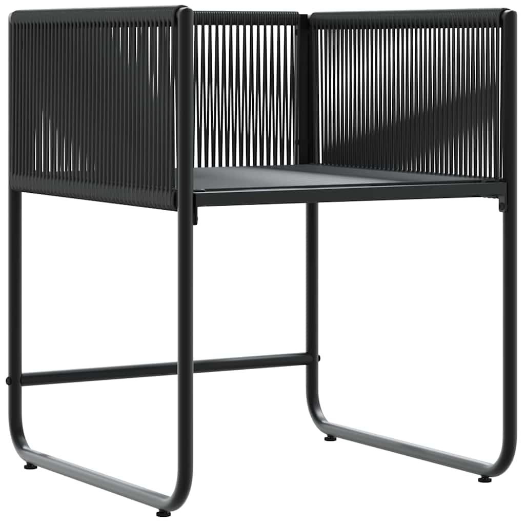 Sedie da giardino 4 pcs Nero e antracite 50.5 x 53.5 x 63.5 cm - homemem39