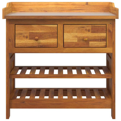 Mobiletto da Giardino con cassetto Naturale 78 x 36,5 x 78cm