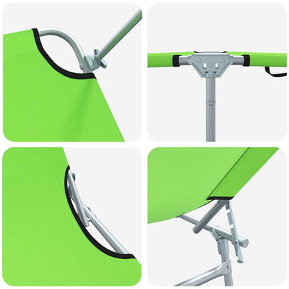 Lettino da sole 2-persona 2 pcs Verde 58 x 188 x 77cm Tessuto