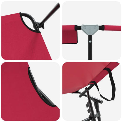 Lettino prendisole pieghevole Rosso 190 x 57 x 81 cm Oxford