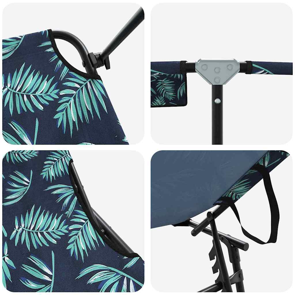 Lettino prendisole pieghevole Verde 56 x 190 x 81cm Tessuto