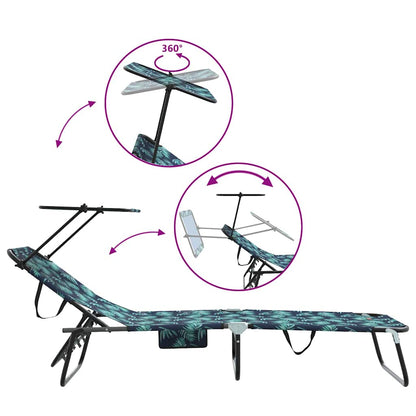 Lettino prendisole pieghevole 2 pcs Verde 56 x 190 x 81cm