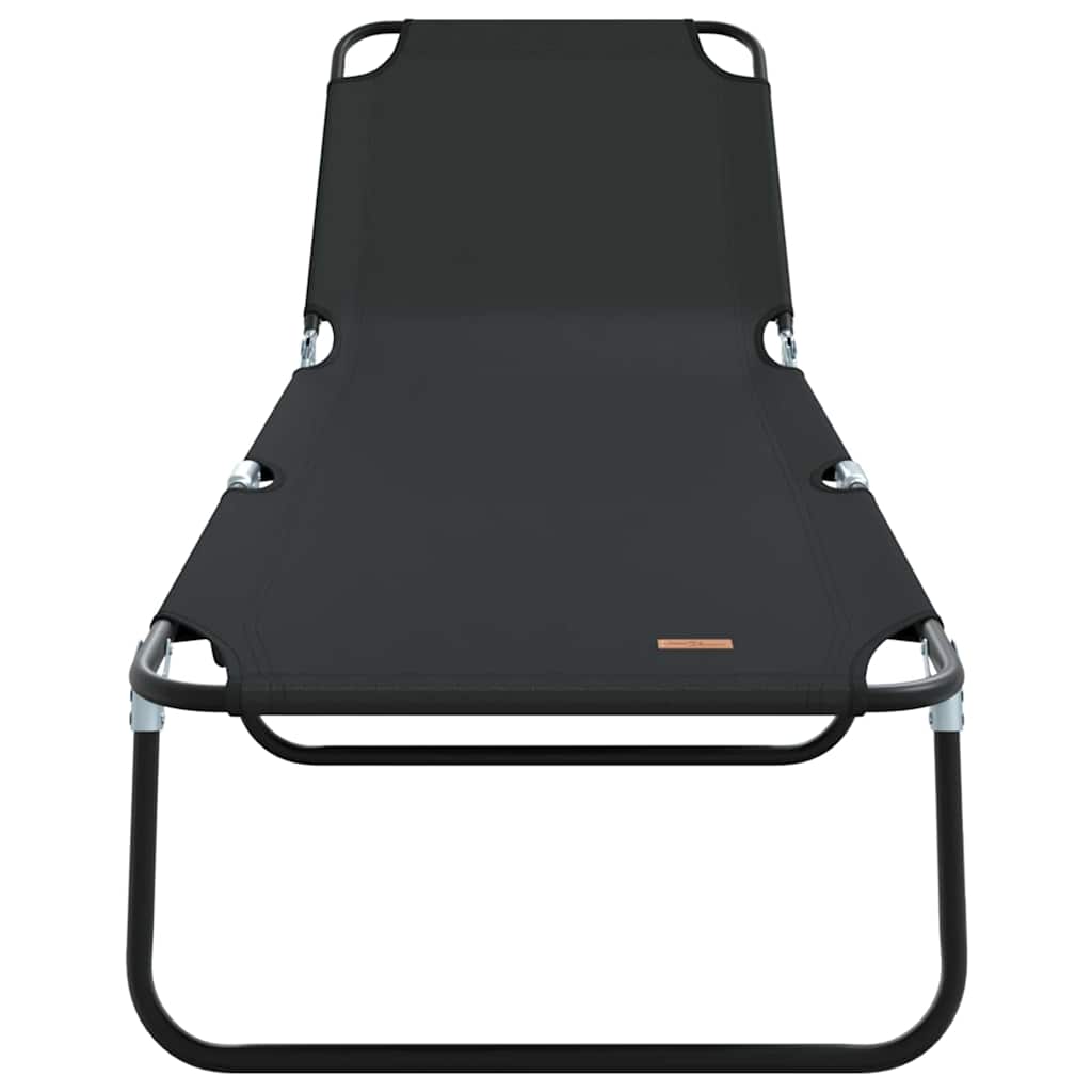 Lettino prendisole pieghevole Nero 188 x 57 x 86.5 cm