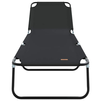 Lettino prendisole pieghevole Nero 188 x 57 x 86.5 cm