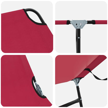 Lettino prendisole pieghevole Rosso 188 x 57 x 86.5 cm