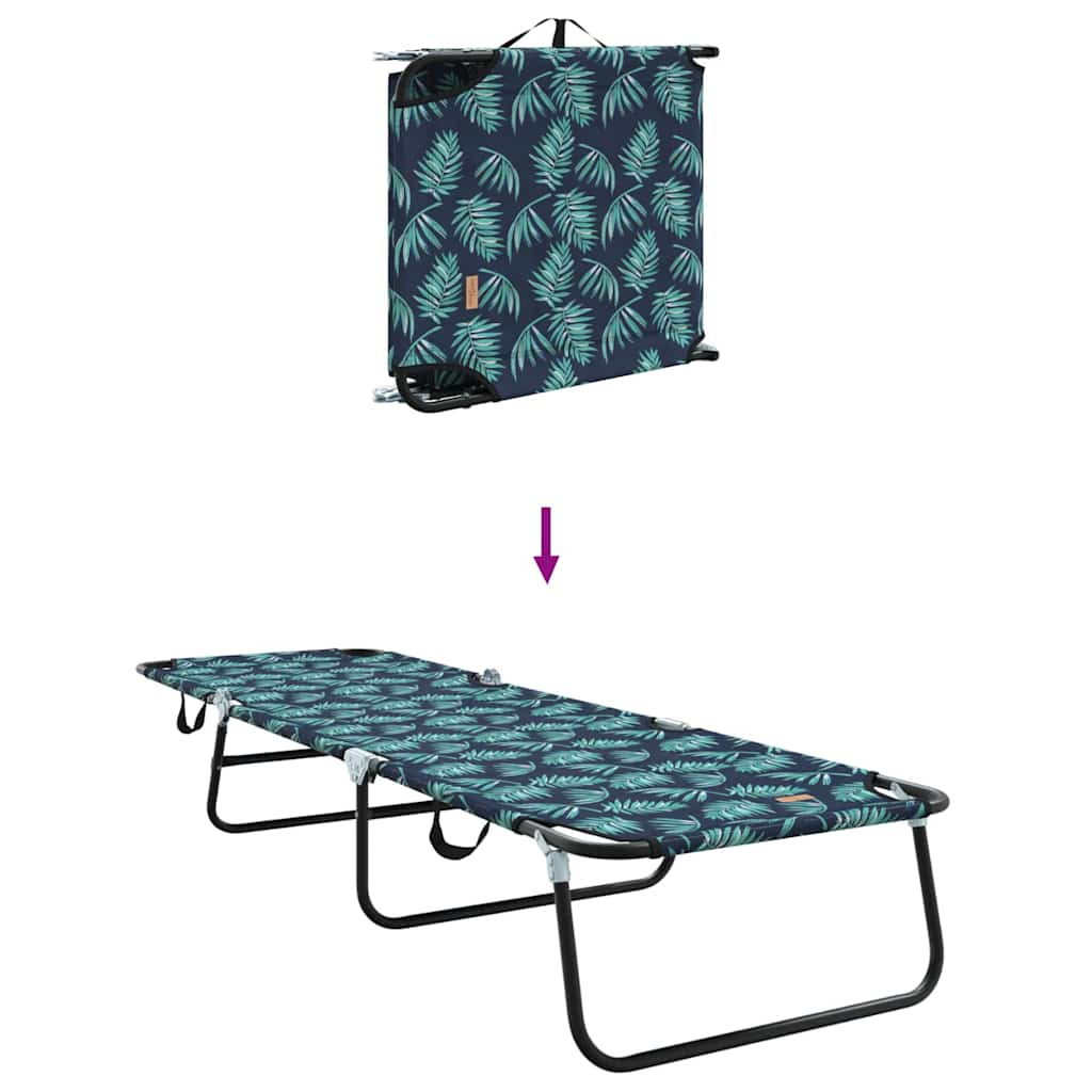 Lettino prendisole pieghevole Verde 56 x 189 x 87cm Tessuto