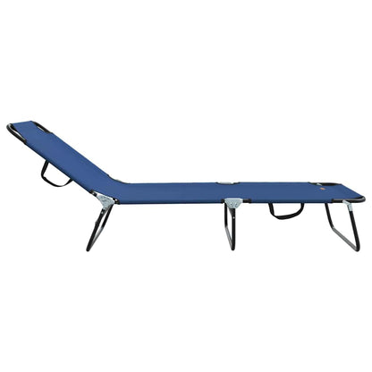 Lettino prendisole pieghevole 2 pcs Blu 188 x 57 x 86,5 cm