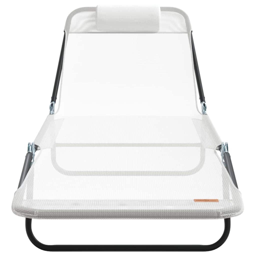 Lettino prendisole pieghevole Crema 182 x 55 x 85.5 cm