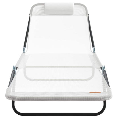 Lettino prendisole pieghevole Crema 182 x 55 x 85.5 cm