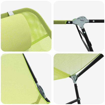 Lettino prendisole pieghevole Verde 182 x 55 x 85.5cm Metallo