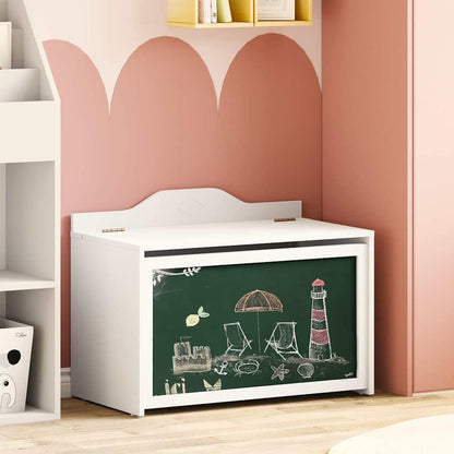 Scatola per Giocattoli Bianco 73 x 33 x 55 cm Legno multistrato