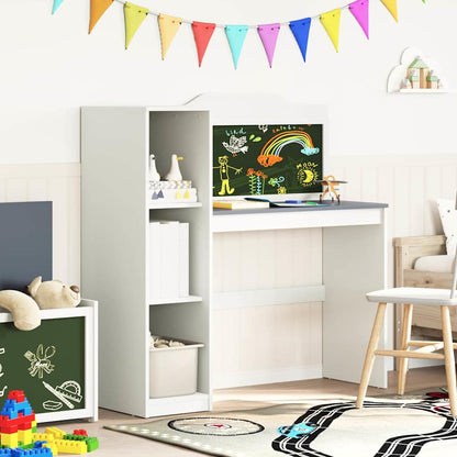 Scrivania Lavagna Bianco e Grigio 120 x 45 x 118,5 cm