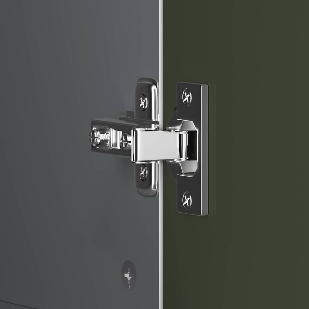 Armadio con Lavagna con porta Grigio e bianco Legno multistrato