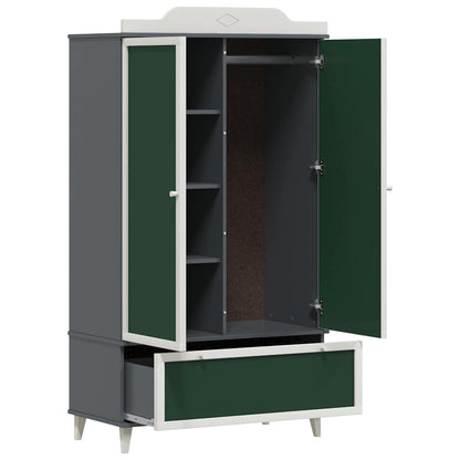 Armadio con Lavagna con porta Grigio e bianco Legno multistrato