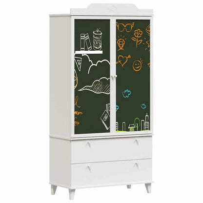 Armadio con Lavagna Bianco 90 x 45 x 180 cm Legno multistrato