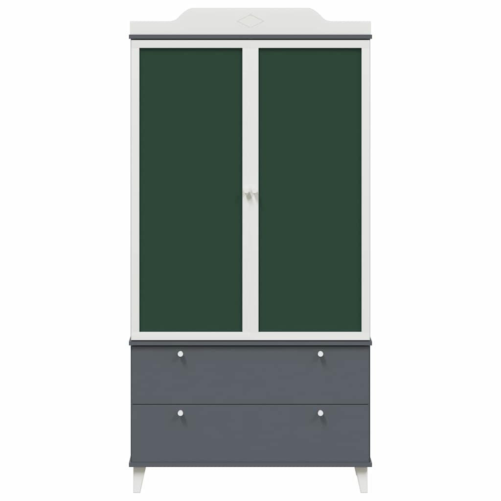 Armadio con Lavagna con porta Grigio e bianco Legno multistrato