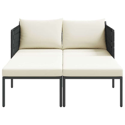 Lettino da Sole con cuscino Antracite 153 x 115 x 69.5 cm