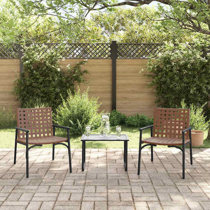 Sedia da Giardino 2 pcs Nero 79 x 56 x 73.5 cm polyrattan - homemem39