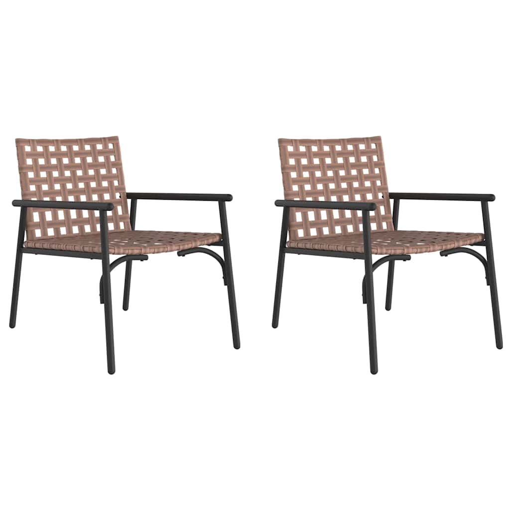 Sedia da Giardino 2 pcs Nero 79 x 56 x 73.5 cm polyrattan - homemem39