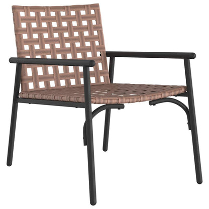 Sedia da Giardino 2 pcs Nero 79 x 56 x 73.5 cm polyrattan - homemem39