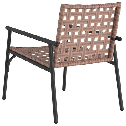 Sedia da Giardino 2 pcs Nero 79 x 56 x 73.5 cm polyrattan - homemem39