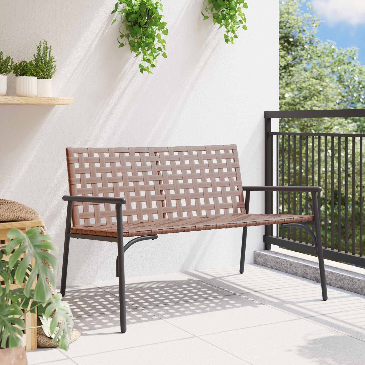 Sedia da Giardino Marrone 110,5 x 79 x 75,5 cm polyrattan