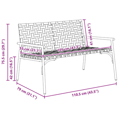 Sedia da Giardino Marrone 110,5 x 79 x 75,5 cm polyrattan