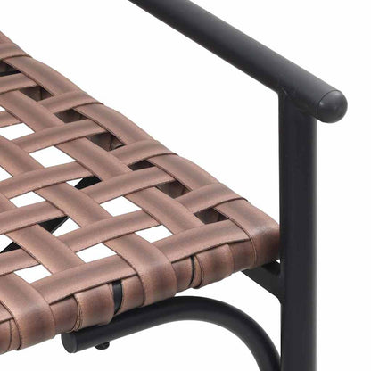 Set da Pranzo per Giardino 4 pcs Marrone polyrattan | homemem39