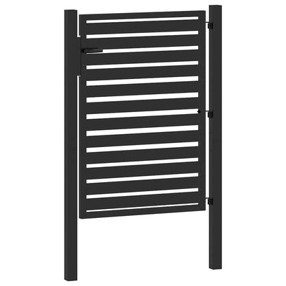 Cancello da Giardino con Serratura Nero 100x120 cm in Alluminio | homemem39