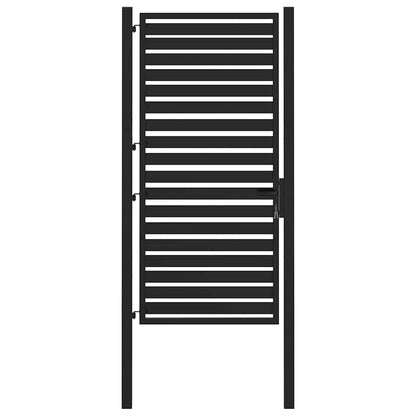 Cancello da Giardino con Serratura Nero 100x180 cm in Alluminio | homemem39