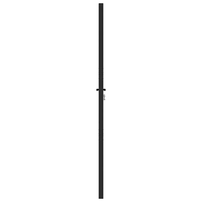 Cancello da Giardino con Serratura Nero 100x200 cm in Alluminio | homemem39