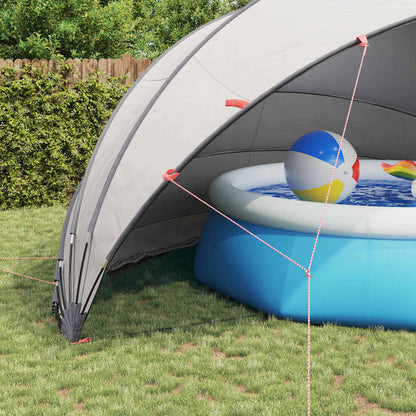 Dome Piscina Grigio e arancione 592 x 590 x 275 cm