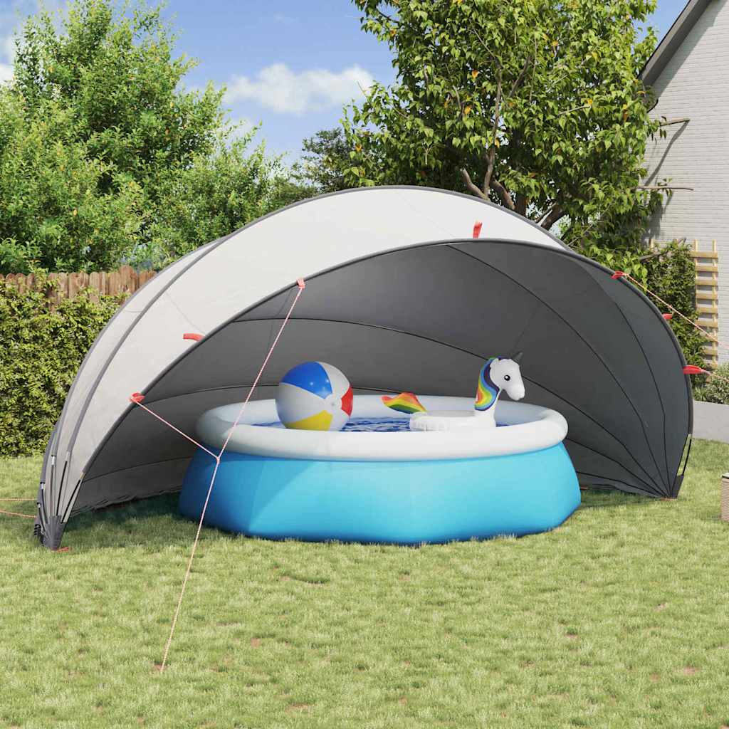Dome Piscina Grigio e arancione 592 x 590 x 275 cm