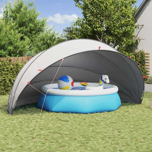 Dome Piscina Grigio e arancione 592 x 590 x 275 cm